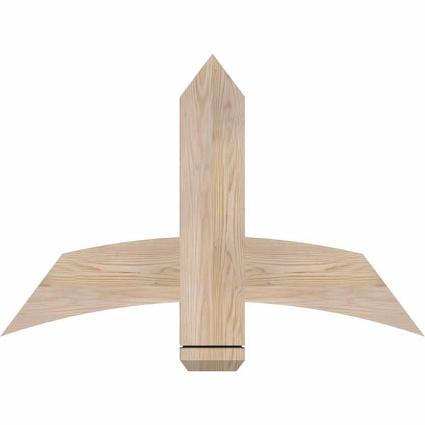 Ekena Millwork Bellingham Smooth Timber Gable Bracket, Douglas Fir, 36"W x 24"H x 1 1/2"D x 5 1/2"F, 16/12 Pitch GBW036X24X0206BEL00SDF - main
